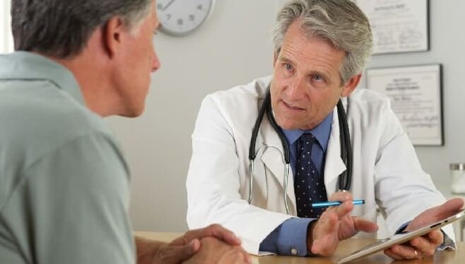 In the reception of the patient doctor